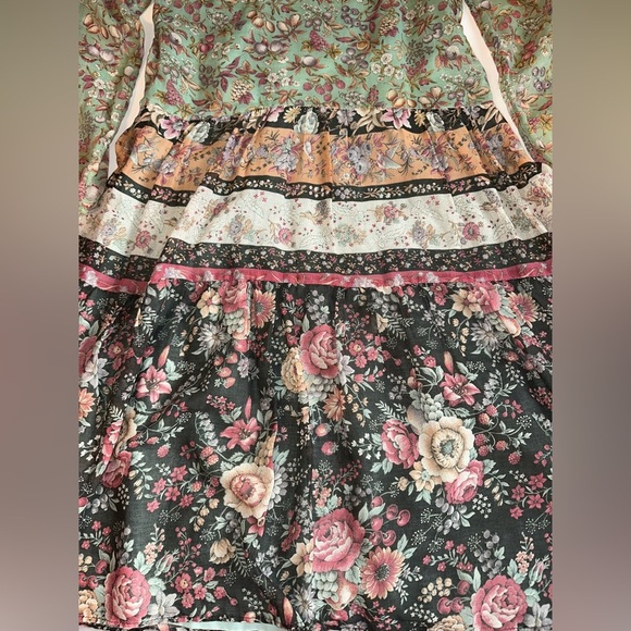 Vintage 1970s Jerell of Texas Boho Prairie Peasant Dress Cottagecore Farmhouse 7 - Picture 4 of 12